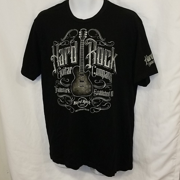 Indianapolis HARD ROCK CAFE  Guitar Company Tee - Picture 1 of 3